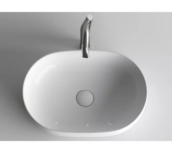 Умывальник чаша Ceramica Nova накладная овальная Element 600*415*135мм, Выбрать цвет: Белый, изображение 2