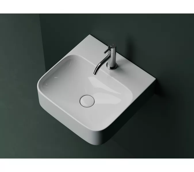 Ceramica Nova Умывальник AURA с 1 отверстием для смесителя, без перелива 430*390*135мм, изображение 2