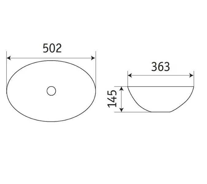 Раковина для ванной CeramaLux 78590B, Выбрать цвет: Чёрный, изображение 3