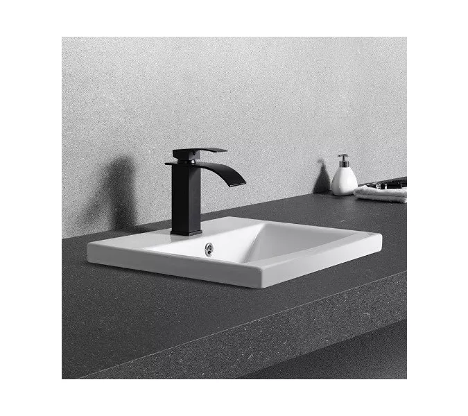 Раковина врезная прямоугольная CeramaLux 9393, Выбрать размер: 50, изображение 3