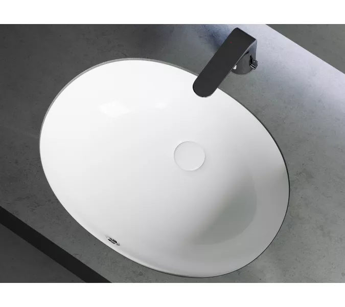 Умывальник Ceramica Nova овальный встраиваемый под столешницу Element 560*420*195мм, с крепежом и шаблоном для установки, Ширина , в см: 56, изображение 4