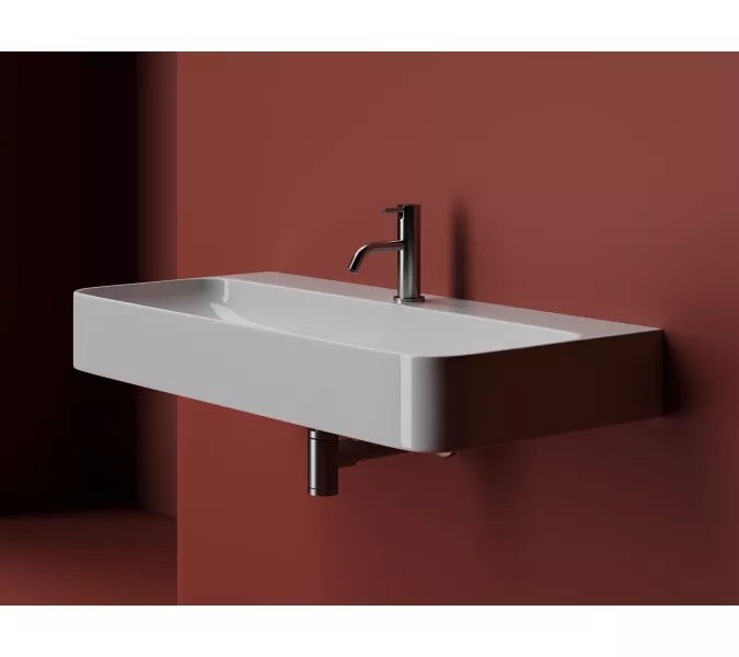 Ceramica Nova Умывальник AURA с 1 отверстием для смесителя, без перелива 1000*470*135мм, Ширина , в см: 100, изображение 3