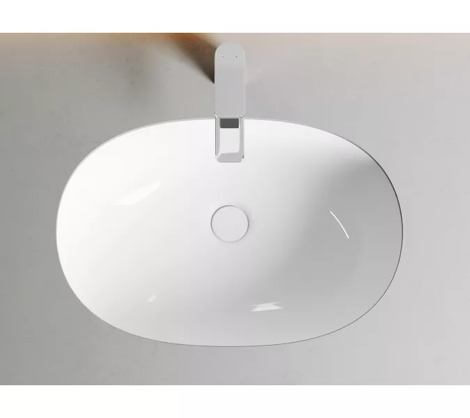 Умывальник Ceramica Nova овальный встраиваемый под столешницу Element 565*385*210мм, с крепежом и шаблоном для установки, изображение 4