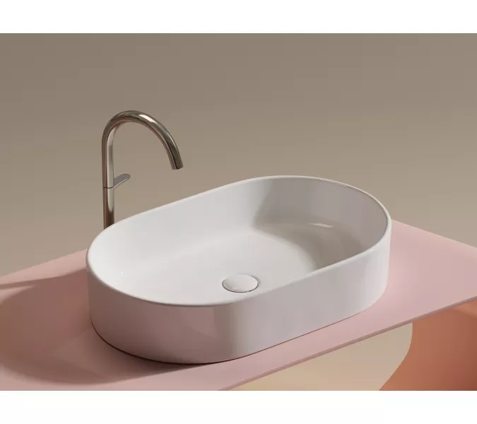 Умывальник чаша Ceramica Nova накладная овальная Element 608*385*122мм, Выбрать цвет: Белый, изображение 3