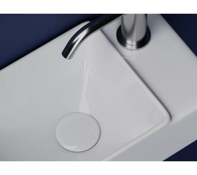 Ceramica Nova Умывальник подвесной прямоугольный (чаша слева, отверстие под смеситель справа) Element 395*220*125мм, Выбрать цвет: Белый, Ориентация: правая, изображение 3