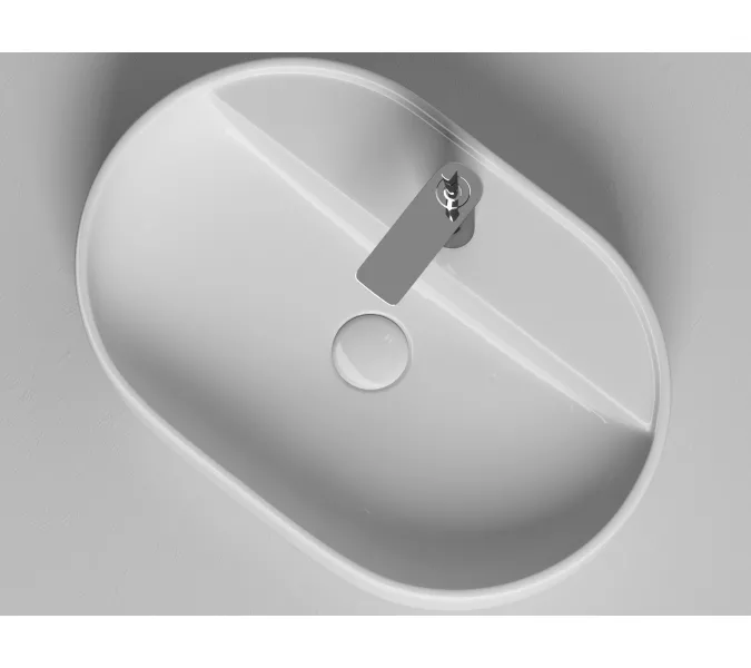 Умывальник Ceramica Nova накладной Element 600*400*125мм, с плоскостью под смеситель, Ширина , в см: 60, изображение 4