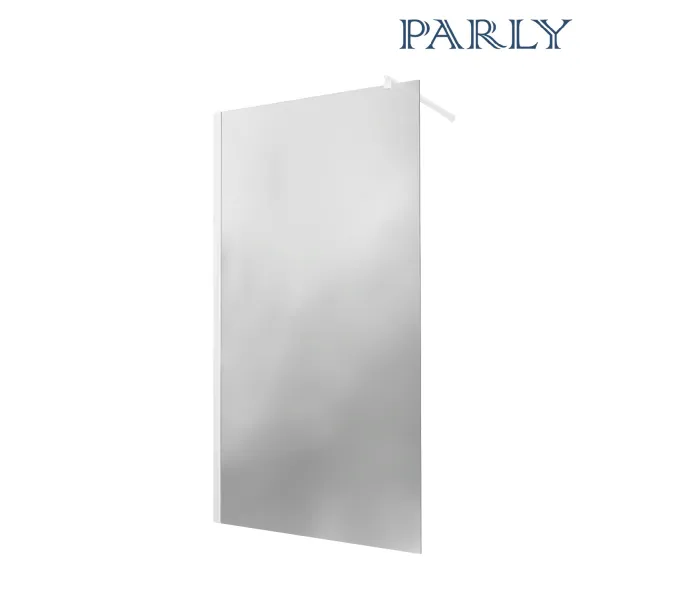 Душевая перегородка T100F PARLY, Цвет стекла: матовое, Цвет профиля: Белый, Выбрать размер: 100, изображение 3