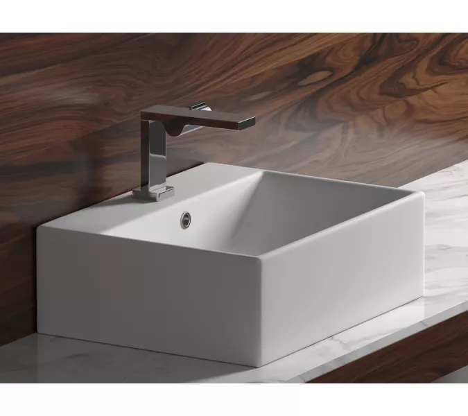 Умывальник чаша Ceramica Nova накладная прямоугольная Element 500*410*160мм, Ширина , в см: 50, изображение 4