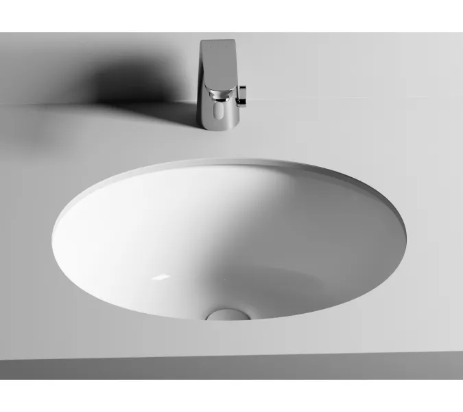 Умывальник Ceramica Nova овальный встраиваемый под столешницу Element 510*420*195мм, с крепежом и шаблоном для установки, Ширина , в см: 51, изображение 2
