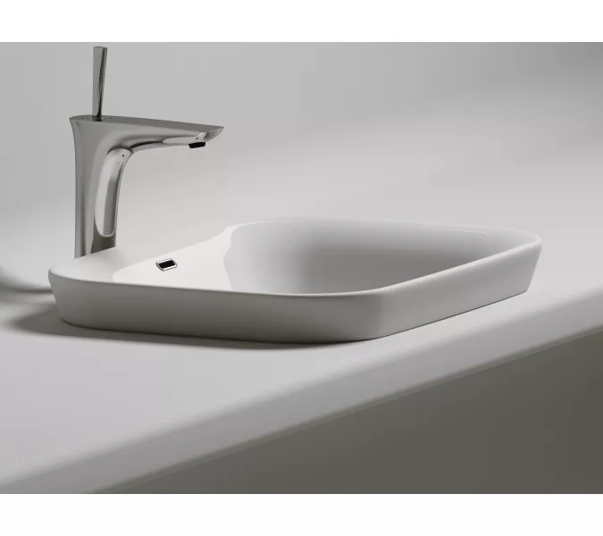 Умывальник Ceramica Nova прямоугольный встраиваемый сверху в столешницу Element 580*400*150мм, изображение 4