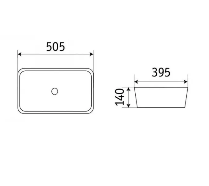 Раковина для ванной CeramaLux 78104MW, изображение 3