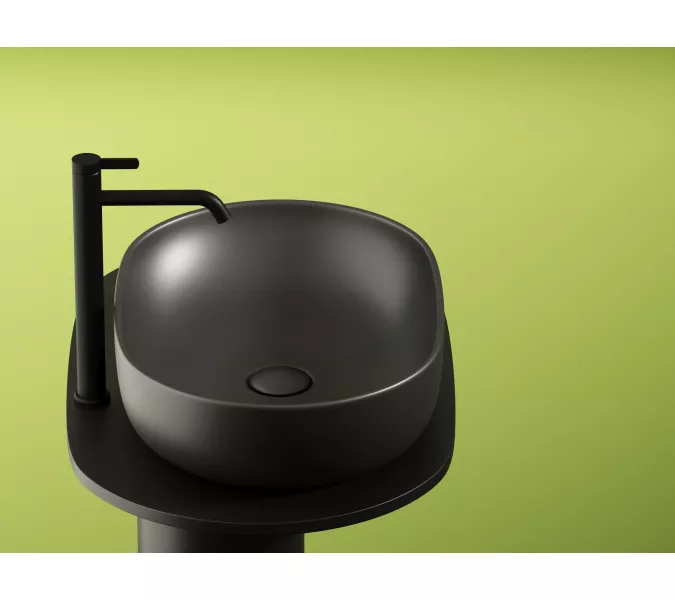 Умывальник чаша Ceramica Nova накладная овальная (цвет Темный Антрацит Матовый) Element 600*415*135мм, Выбрать цвет: Темно-серый, изображение 4