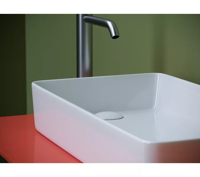 Ceramica Nova Раковина накладная со смещенным сливом, с возможностью установки на столешницу под стиральную машину, 620*340*110, цвет белый, изображение 4