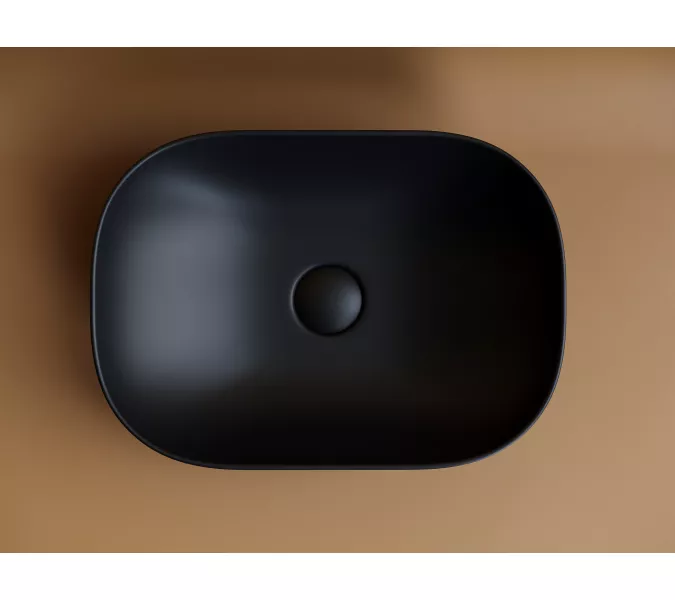 Умывальник чаша Ceramica Nova накладная прямоугольная (цвет Черный Матовый) Element 455*325*135мм, Выбрать цвет: Черный, изображение 4