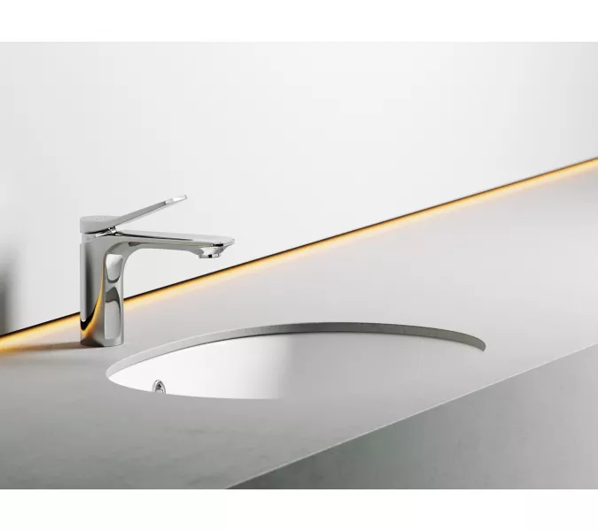 Умывальник Ceramica Nova овальный встраиваемый под столешницу Element 565*385*210мм, с крепежом и шаблоном для установки, изображение 5