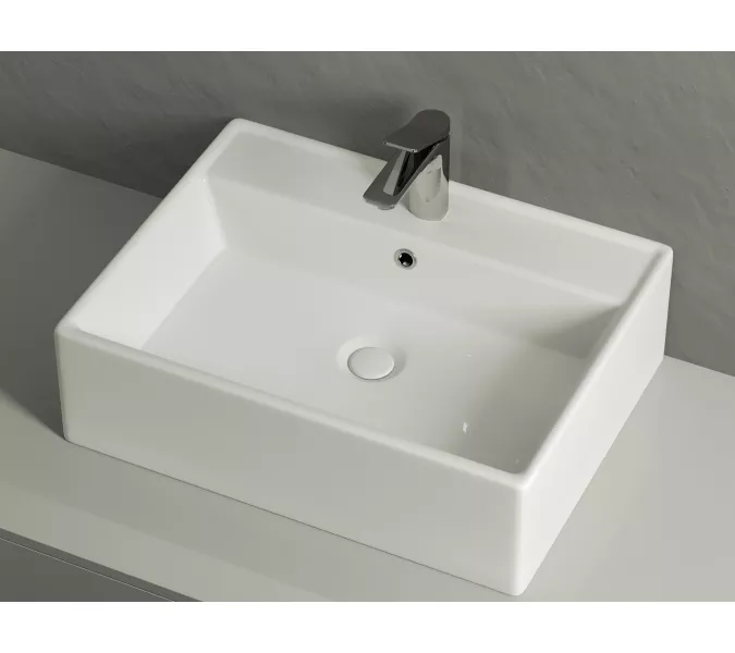 Умывальник чаша Ceramica Nova накладная прямоугольная Element 590*450*160мм, Ширина , в см: 59, изображение 6