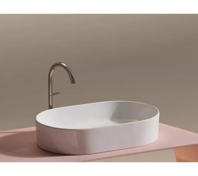 Умывальник чаша Ceramica Nova накладная овальная Element 608*385*122мм, Выбрать цвет: Белый, изображение 4