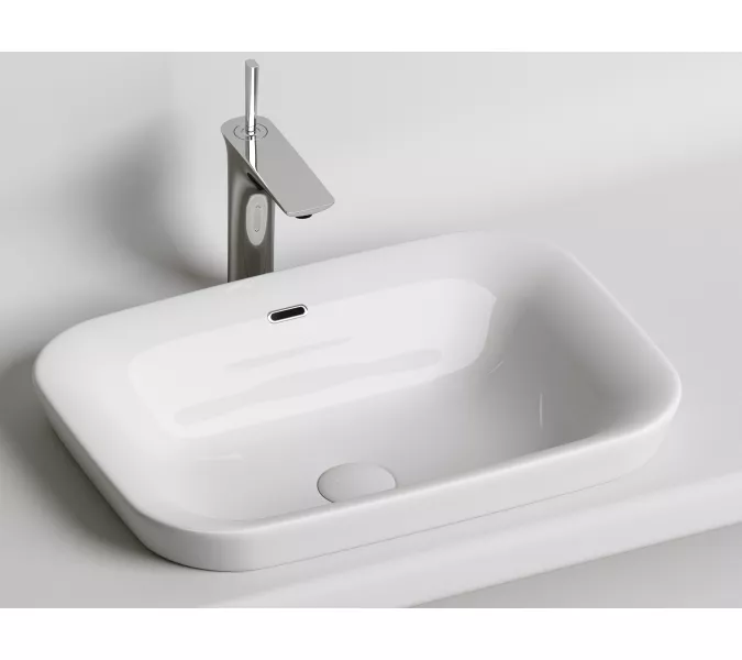 Умывальник Ceramica Nova прямоугольный встраиваемый сверху в столешницу Element 580*400*150мм, изображение 5
