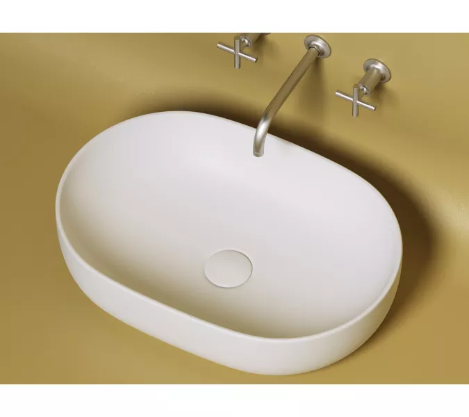 Умывальник чаша Ceramica Nova накладная овальная (цвет Белый Матовый) Element 600*415*135мм, Выбрать цвет: Белый матовый, изображение 5
