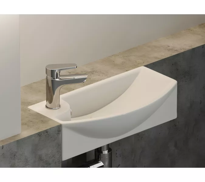 Умывальник Ceramica Nova подвесной прямоугольный с крепежом L/R Element 455*220*130мм, Ориентация: правая, изображение 5