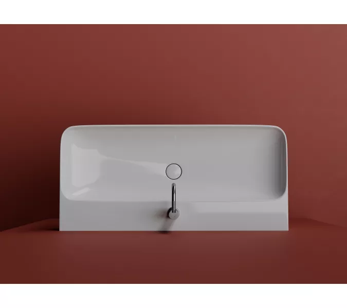Ceramica Nova Умывальник AURA с 1 отверстием для смесителя, без перелива 1000*470*135мм, Ширина , в см: 100, изображение 4