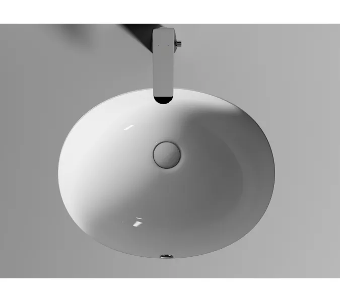 Умывальник Ceramica Nova овальный встраиваемый под столешницу Element 510*420*195мм, с крепежом и шаблоном для установки, Ширина , в см: 51, изображение 5