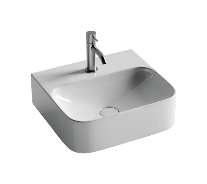 Ceramica Nova Умывальник AURA с 1 отверстием для смесителя, без перелива 430*390*135мм