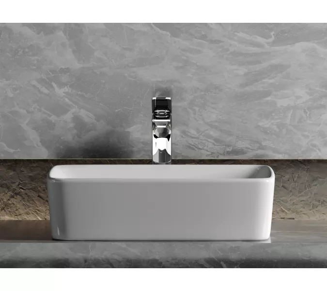 Умывальник чаша Ceramica Nova накладная прямоугольная Element 480*370*130мм, изображение 6