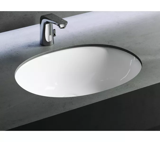 Умывальник Ceramica Nova овальный встраиваемый под столешницу Element 560*420*195мм, с крепежом и шаблоном для установки, Ширина , в см: 56, изображение 6