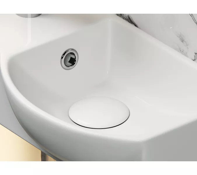 Умывальник Ceramica Nova CN6039 L/R подвесной прямоугольный  с крепежом  Element 400*220*120мм, Ориентация: правая, изображение 6