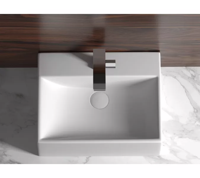 Умывальник чаша Ceramica Nova накладная прямоугольная Element 500*410*160мм, Ширина , в см: 50, изображение 6