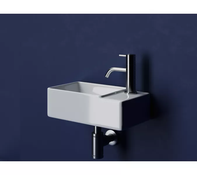 Ceramica Nova Умывальник подвесной прямоугольный (чаша слева, отверстие под смеситель справа) Element 395*220*125мм, Выбрать цвет: Белый, Ориентация: правая, изображение 5