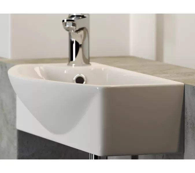 Умывальник Ceramica Nova подвесной прямоугольный с крепежом L/R Element 455*220*130мм, Ориентация: правая, изображение 6