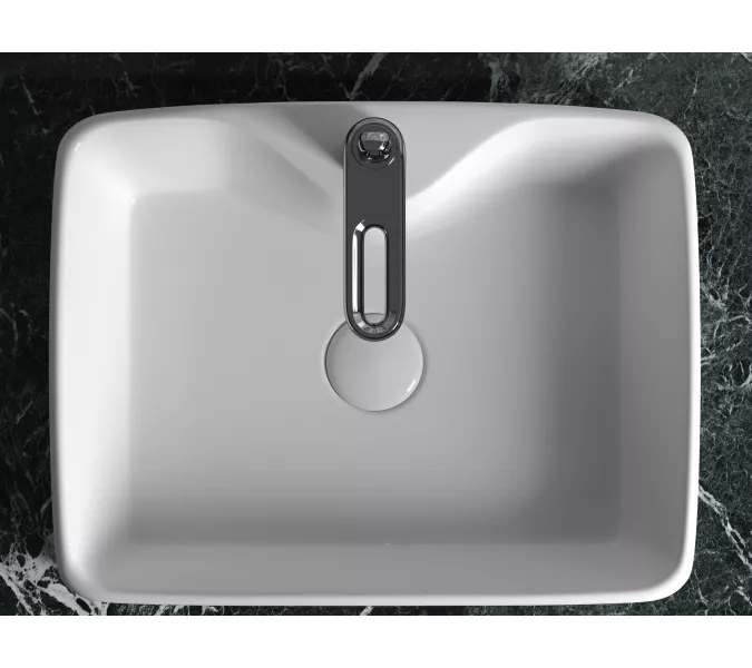 Умывальник чаша Ceramica Nova накладная прямоугольная Element 480*370*130мм, изображение 6