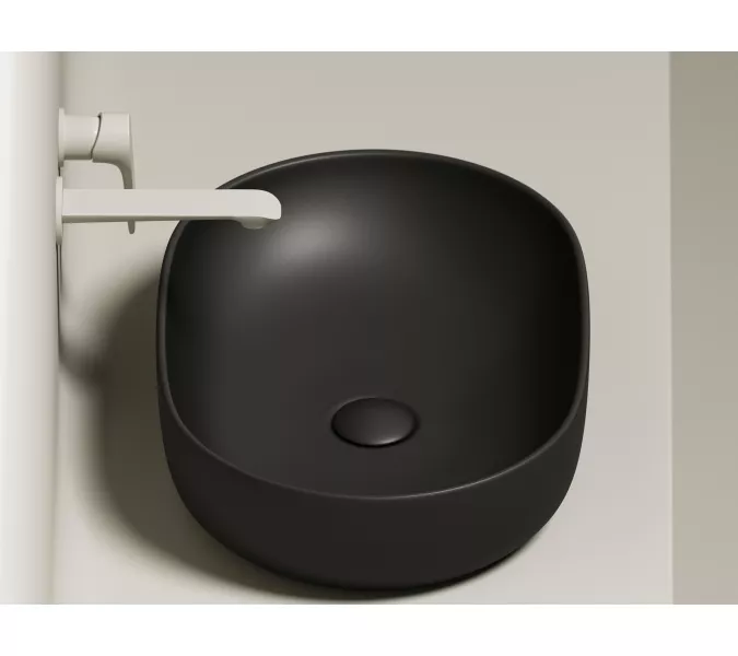 Умывальник чаша Ceramica Nova накладная овальная (цвет Черный Матовый) Element 600*415*135мм, Выбрать цвет: Черный, изображение 6