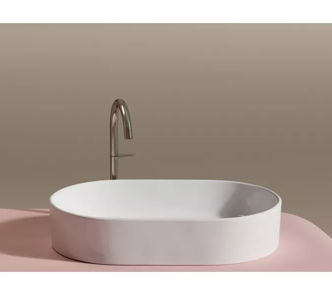 Умывальник чаша Ceramica Nova накладная овальная Element 608*385*122мм, Выбрать цвет: Белый, изображение 5