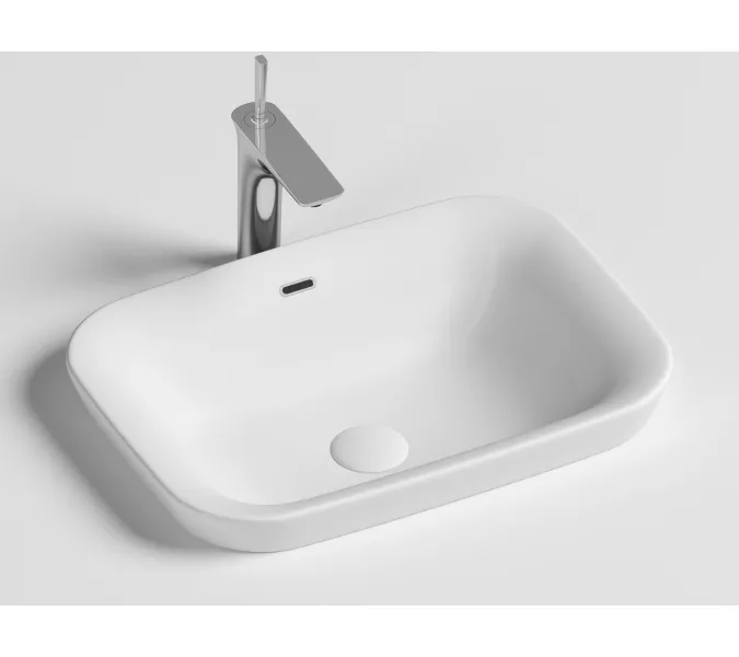 Умывальник Ceramica Nova прямоугольный встраиваемый сверху в столешницу Element 580*400*150мм, изображение 7