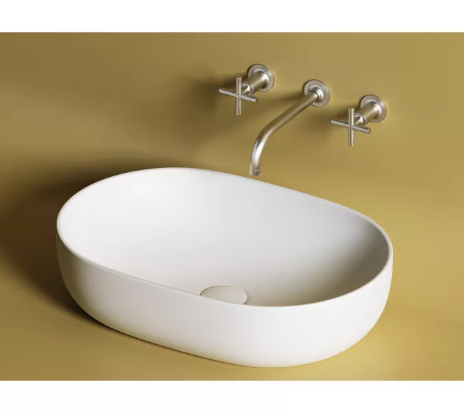 Умывальник чаша Ceramica Nova накладная овальная (цвет Белый Матовый) Element 600*415*135мм, Выбрать цвет: Белый матовый, изображение 7