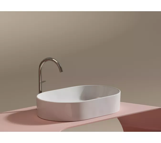 Умывальник чаша Ceramica Nova накладная овальная Element 608*385*122мм, Выбрать цвет: Белый, изображение 6