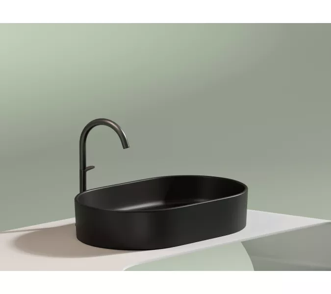 Умывальник чаша Ceramica Nova накладная овальная (цвет Черный Матовый) Element 608*385*122мм, Выбрать цвет: Черный, изображение 7
