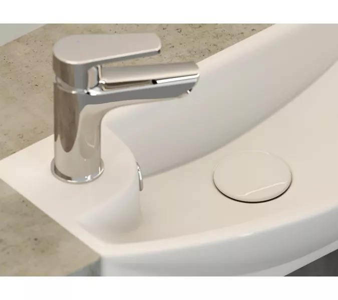 Умывальник Ceramica Nova подвесной прямоугольный с крепежом L/R Element 455*220*130мм, Ориентация: правая, изображение 7