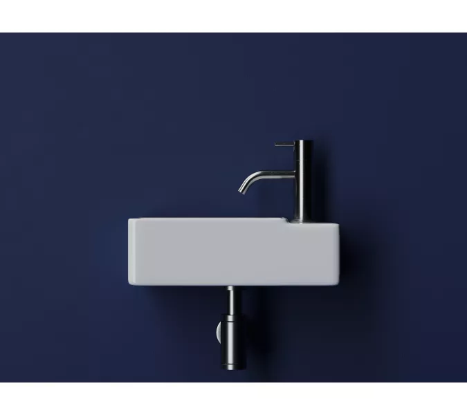 Ceramica Nova Умывальник подвесной прямоугольный (чаша слева, отверстие под смеситель справа) Element 395*220*125мм, Выбрать цвет: Белый, Ориентация: правая, изображение 6