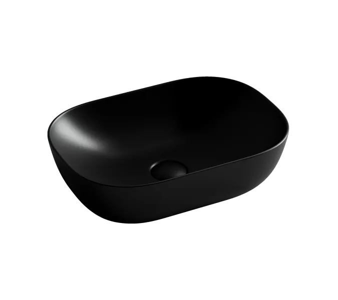 Умывальник чаша Ceramica Nova накладная прямоугольная (цвет Черный Матовый) Element 455*325*135мм, Выбрать цвет: Черный, изображение 8