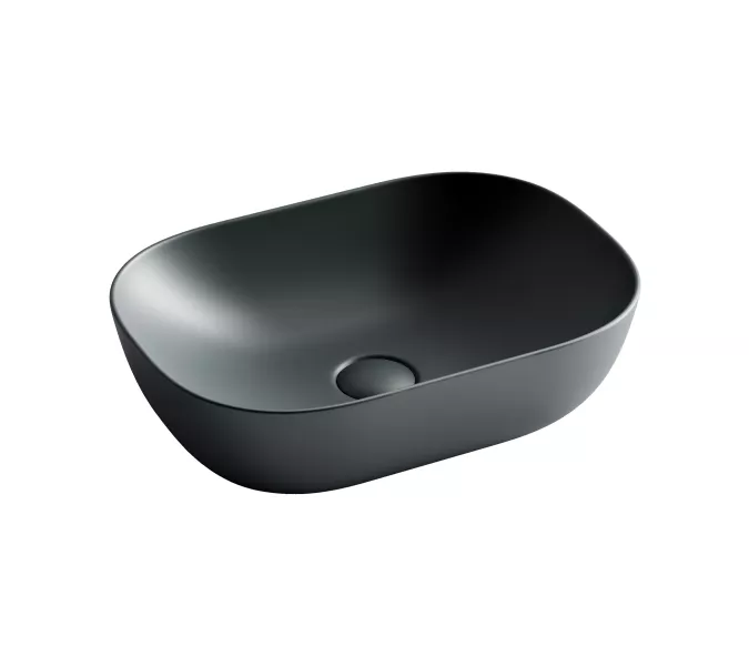 Умывальник чаша Ceramica Nova накладная прямоугольная (цвет Темный Антрацит Матовый) Element 455*325*135мм, Выбрать цвет: Темно-серый, изображение 8