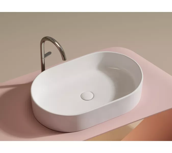 Умывальник чаша Ceramica Nova накладная овальная Element 608*385*122мм, Выбрать цвет: Белый, изображение 7