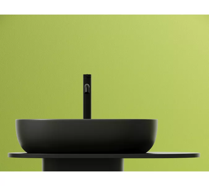 Умывальник чаша Ceramica Nova накладная овальная (цвет Темный Антрацит Матовый) Element 600*415*135мм, Выбрать цвет: Темно-серый, изображение 9