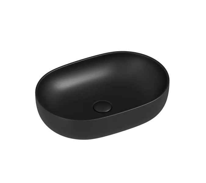 Умывальник чаша Ceramica Nova накладная овальная (цвет Черный Матовый) Element 600*415*135мм, Выбрать цвет: Черный