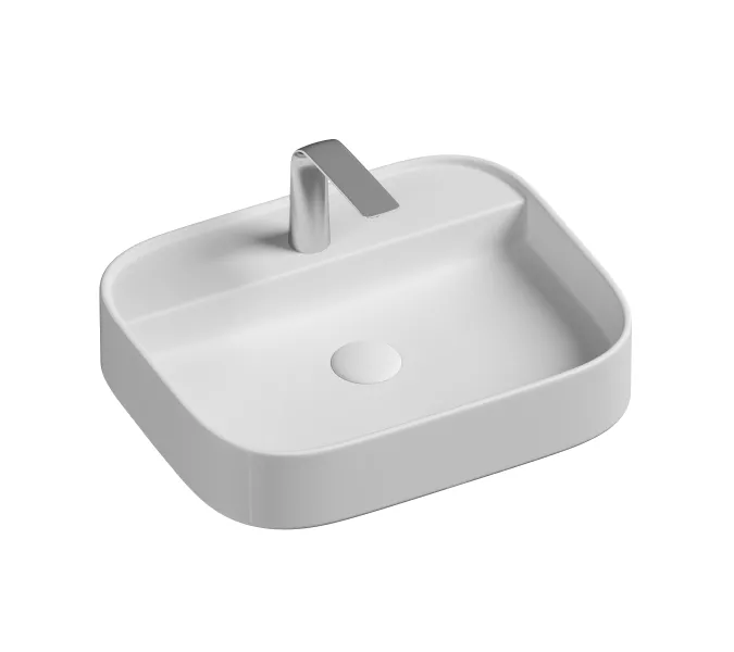 Умывальник чаша Ceramica Nova накладная прямоугольная Element 550*450*110мм, изображение 2