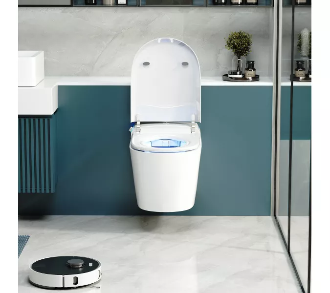 Электронный унитаз-биде ABBER Bequem AC1119S подвесной белый, изображение 4