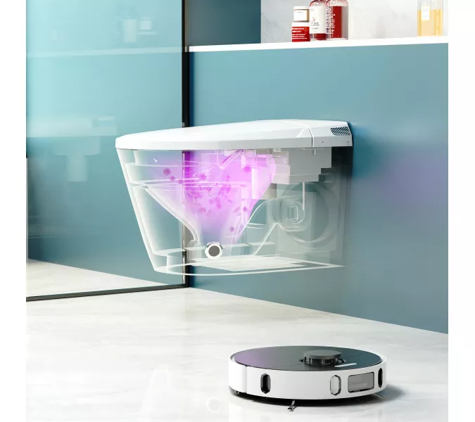 Электронный унитаз-биде ABBER Bequem AC1119S подвесной белый, изображение 7